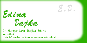 edina dajka business card